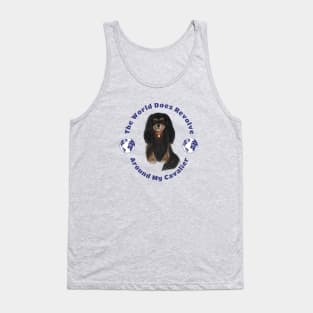 My World Revolves Around My Black and Tan Cavalier King Charles Spaniel Tank Top